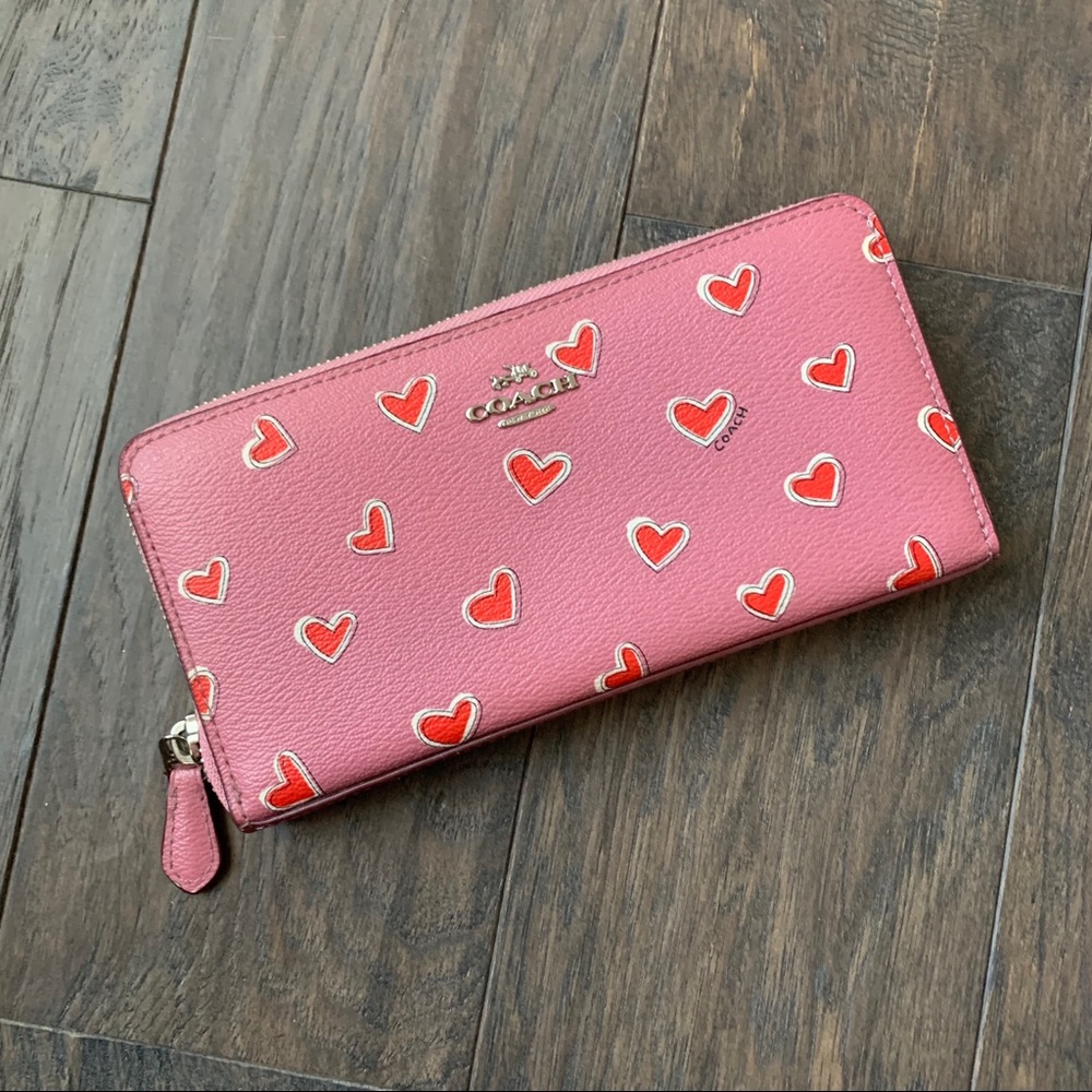 Coach Pink Heart Wallet